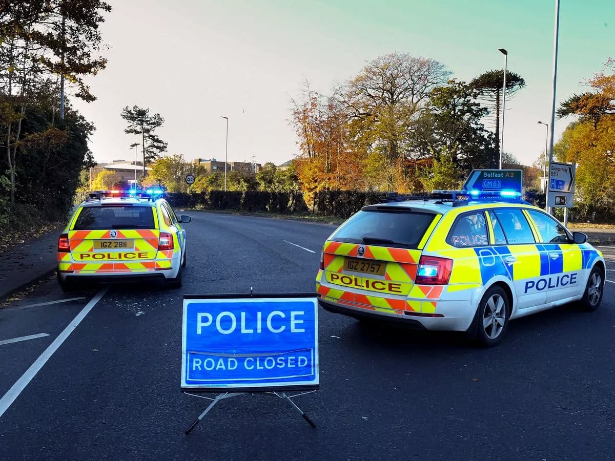 Emergency responders coordinating at the scene of a road traffic collision